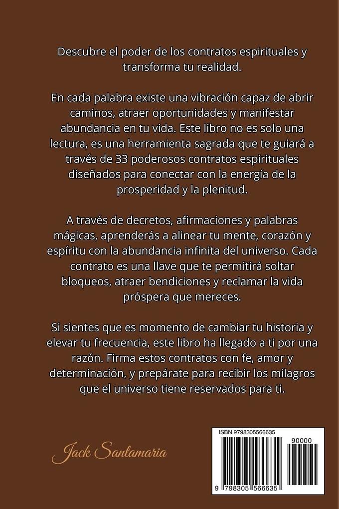 Weitere Ansicht: 33 CONTRATOS ESPIRITUALES | Jack Santamaria