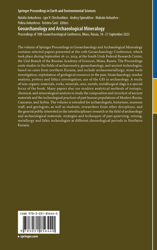 Weitere Ansicht: Geoarchaeology and Archaeological Mineralogy