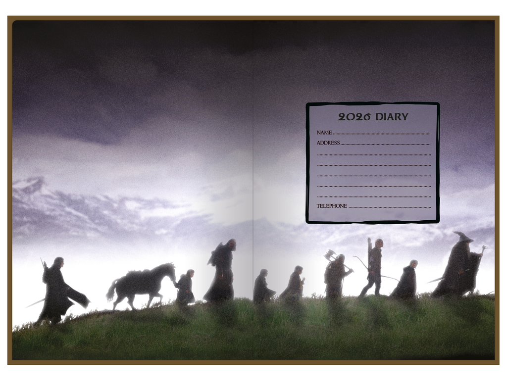 Weitere Ansicht: Pyramid International - LORD OF THE RINGS 2025 Diary A5 (14,8×21 cm) mit Motiven aus Mittelerde, Notizbuch & Planer für Fans von Gandalf, Frodo, Aragorn & Tolkiens Herr der Ringe