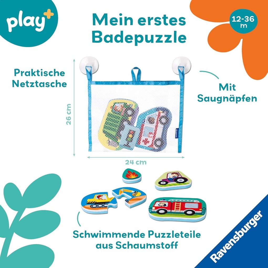 Weitere Ansicht: Play+ Mein erstes Bade-Puzzle: Fahrzeuge - ab 12 Monate