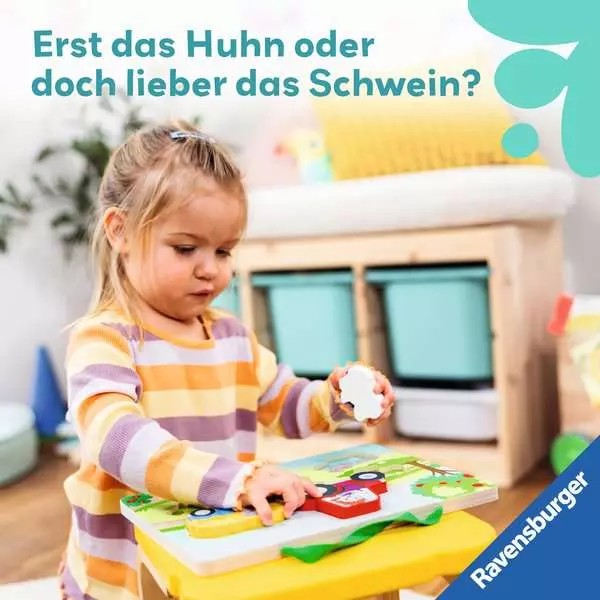 Weitere Ansicht: Play+ Magnetisches Holz-Zähl-Puzzle: Bauernhof - ab 12 Monate