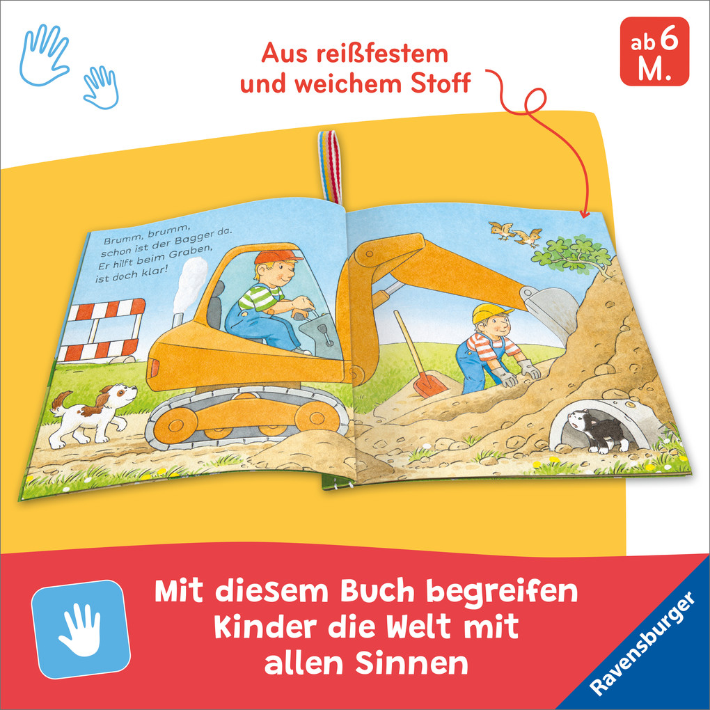 Weitere Ansicht: Mein Knuddel-Knautsch-Buch - Mein Bagger | Sandra Grimm