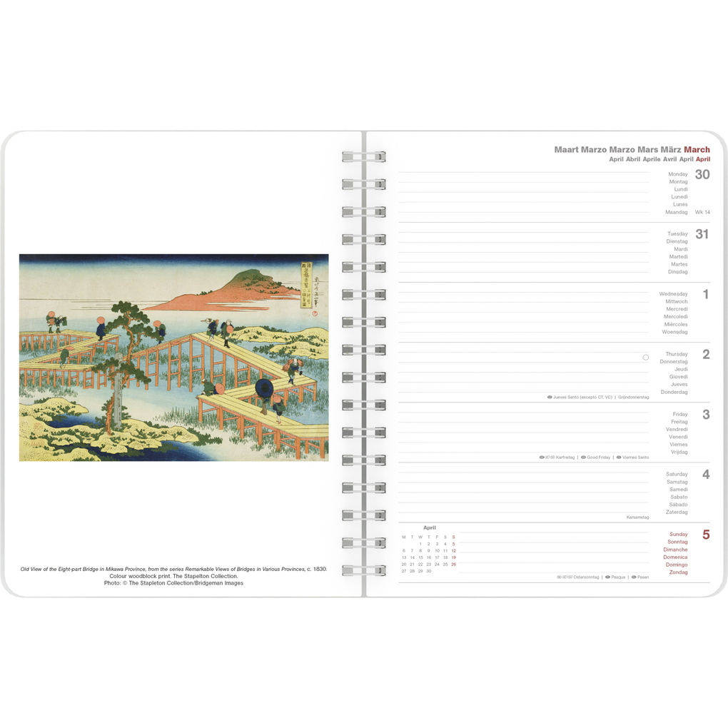 Weitere Ansicht: Hokusai 2026 - Diary - Buchkalender - Taschenkalender - Kunstkalender - 16,5x21,6 | Neumann Verlage GmbH & Co. KG, Katsushika Hokusai