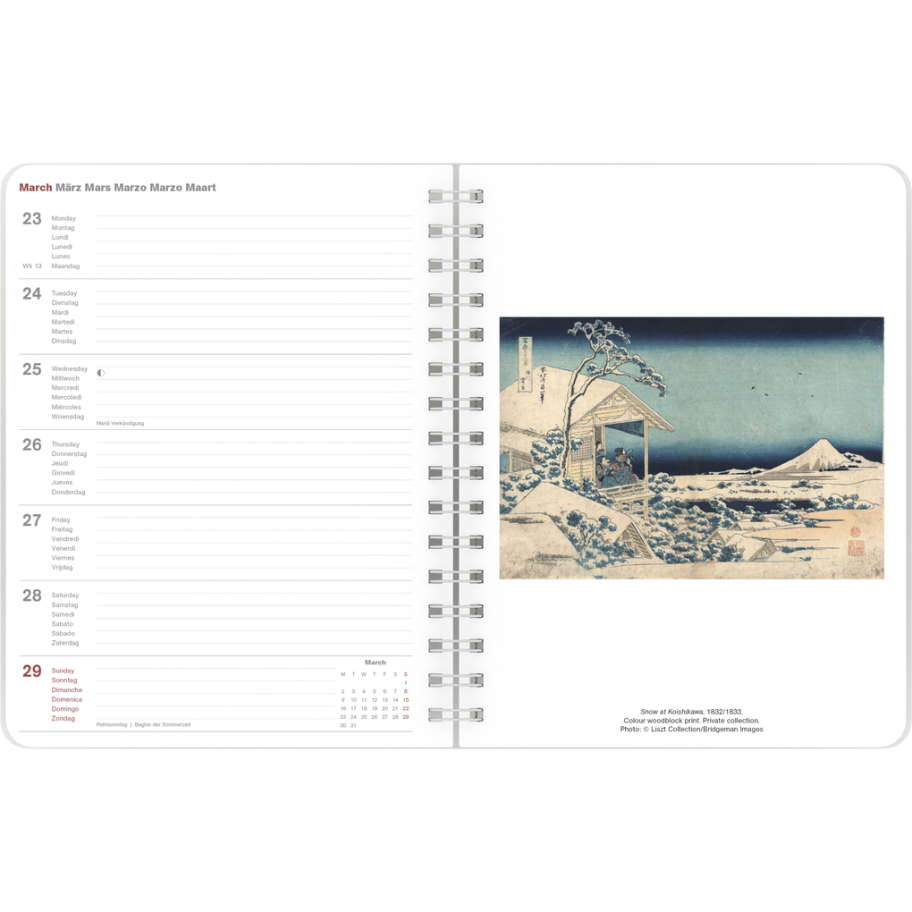 Weitere Ansicht: Hokusai 2026 - Diary - Buchkalender - Taschenkalender - Kunstkalender - 16,5x21,6 | Neumann Verlage GmbH & Co. KG, Katsushika Hokusai