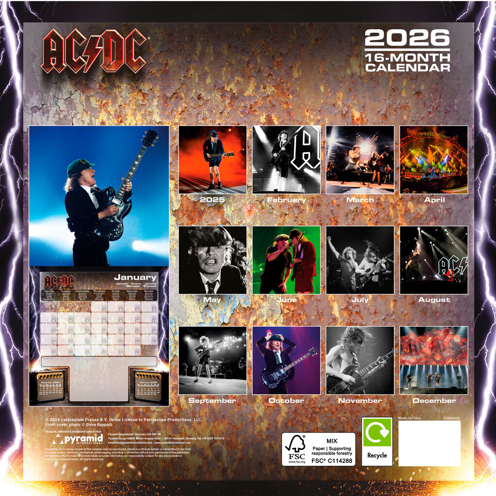 Weitere Ansicht: AC/DC - Broschürenkalender im Format 30x30