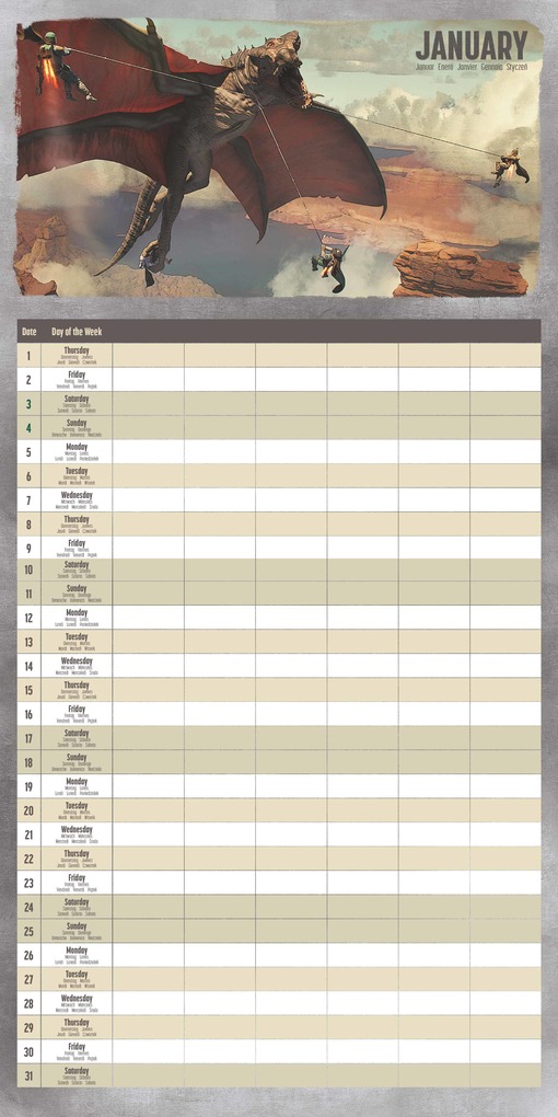 Weitere Ansicht: THE MANDALORIAN Familienplaner im Format 30 x30