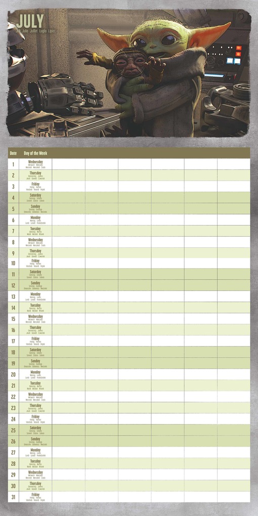 Weitere Ansicht: THE MANDALORIAN Familienplaner im Format 30 x30