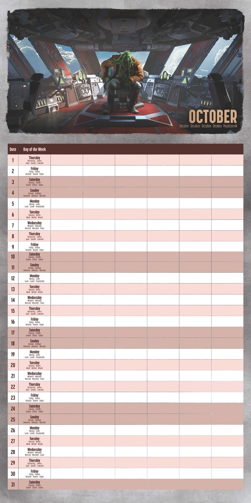 Weitere Ansicht: THE MANDALORIAN Familienplaner im Format 30 x30