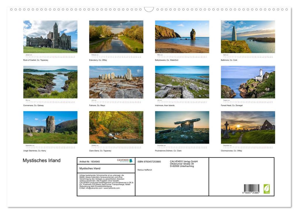 Weitere Ansicht: Mystisches Irland (Wandkalender 2026 DIN A2 quer), CALVENDO Monatskalender | Markus Helfferich, Calvendo