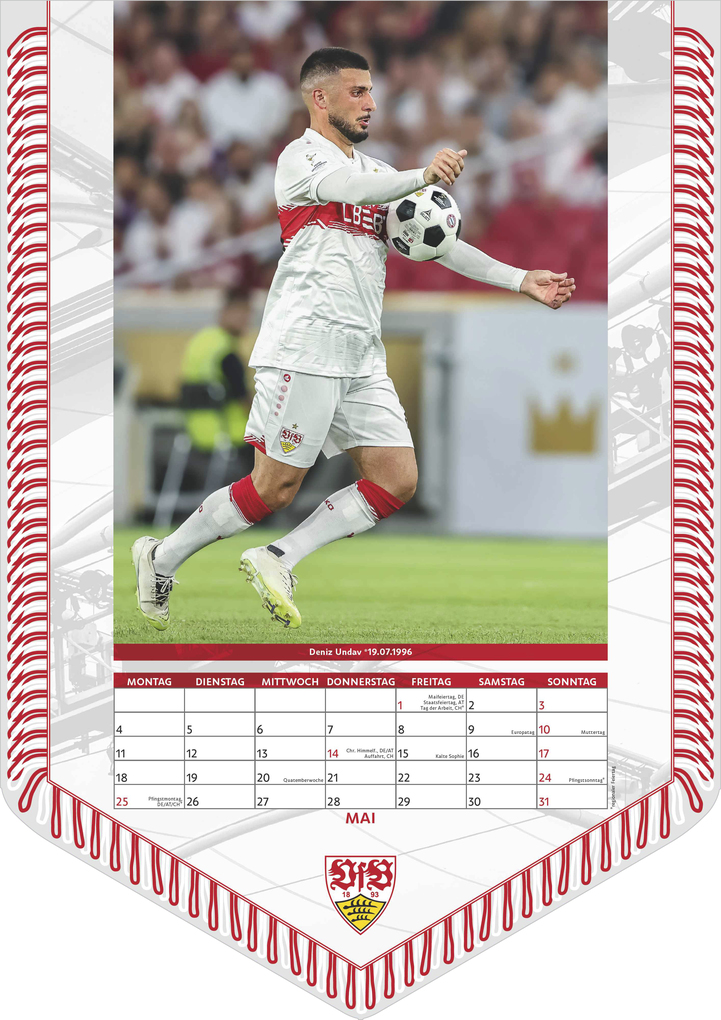 Weitere Ansicht: VfB Stuttgart 2026 - Bannerkalender - Fan-Kalender - Fußball-Kalender - 29,7x42 - Sport | Neumann Verlage GmbH & Co. KG
