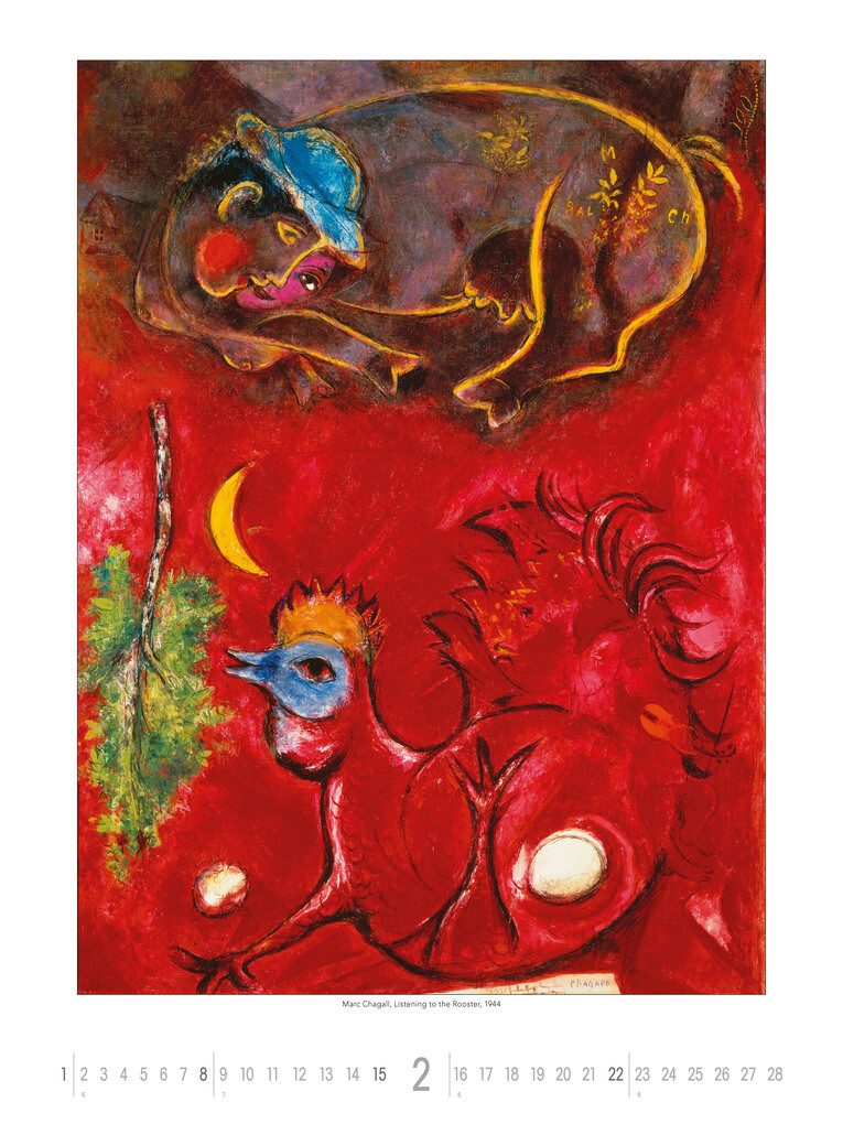 Weitere Ansicht: Marc Chagall 2026 - Bild-Kalender 42x56 cm - Kunst-Kalender - 5-Farbdruck - Wand-Kalender - Malerei - Alpha Edition | Alpha Edition GmbH & Co. KG