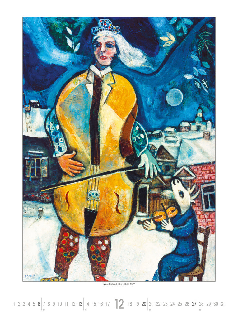 Weitere Ansicht: Marc Chagall 2026 - Bild-Kalender 42x56 cm - Kunst-Kalender - 5-Farbdruck - Wand-Kalender - Malerei - Alpha Edition | Alpha Edition GmbH & Co. KG