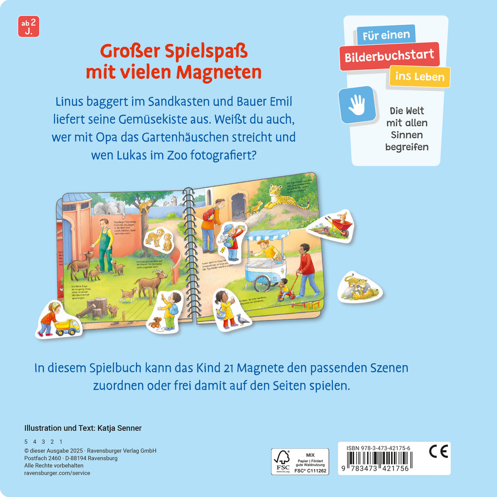 Weitere Ansicht: Mein großes Magnetbuch - Wer macht was? | Katja Senner