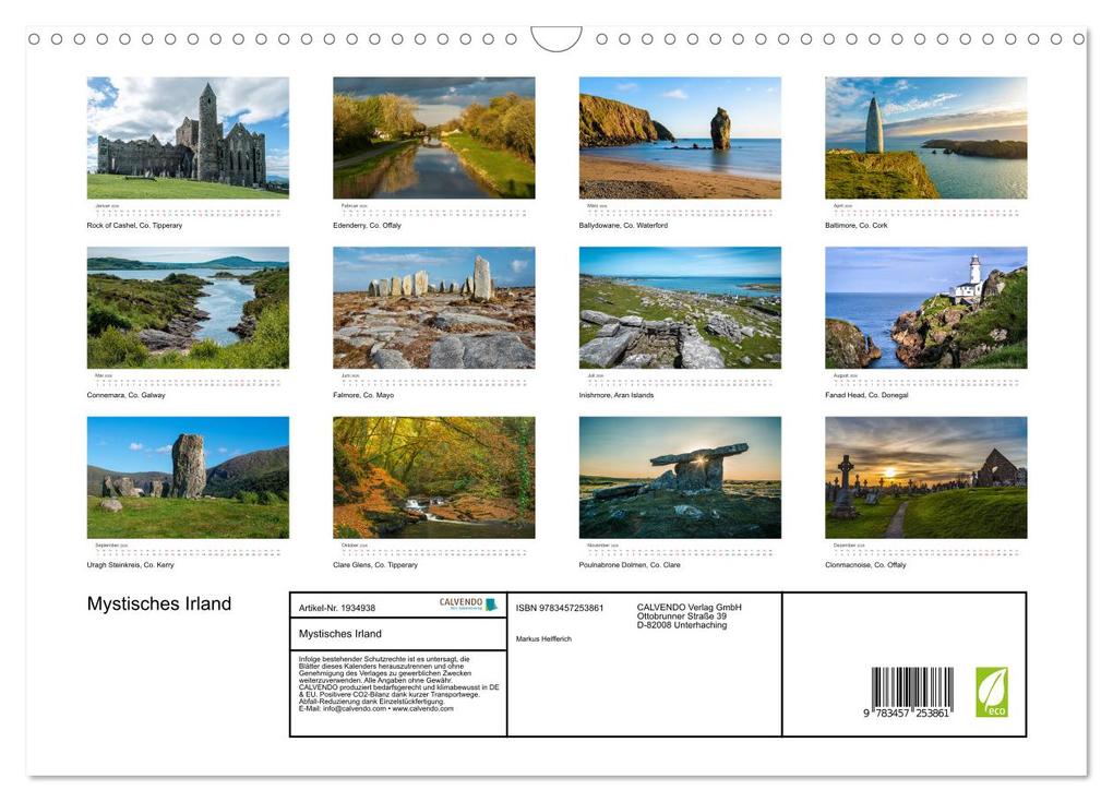 Weitere Ansicht: Mystisches Irland (Wandkalender 2026 DIN A3 quer), CALVENDO Monatskalender | Markus Helfferich, Calvendo