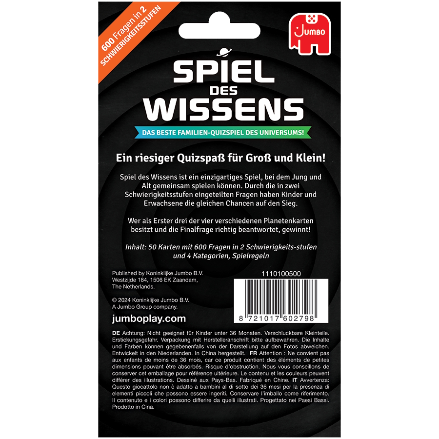 Weitere Ansicht: Jumbo Spiele - Spiel des Wissens - Kartenspiel
