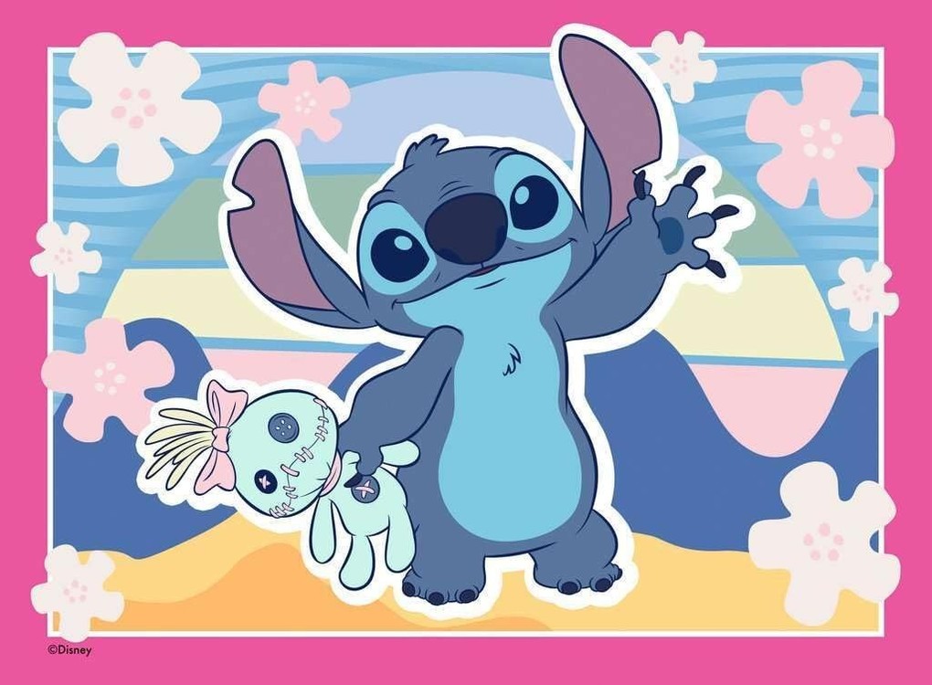 Weitere Ansicht: Kinderpuzzle 4x35 Teile - Speedy Puzzle Disney Stitch