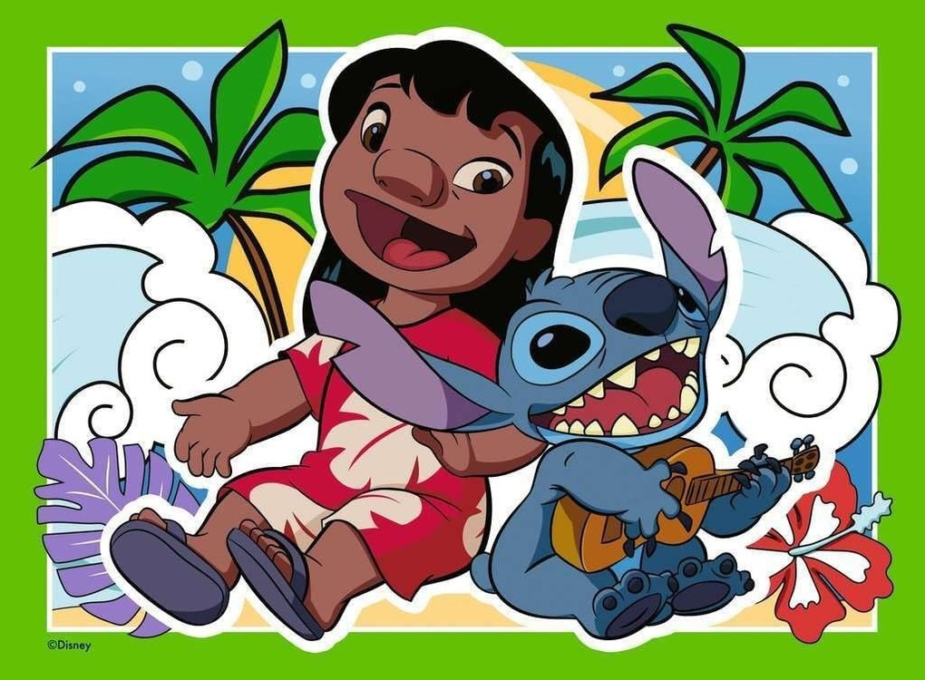 Weitere Ansicht: Kinderpuzzle 4x35 Teile - Speedy Puzzle Disney Stitch