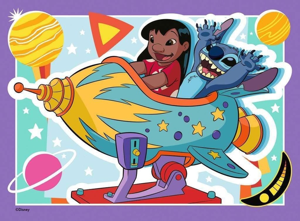 Weitere Ansicht: Kinderpuzzle 4x35 Teile - Speedy Puzzle Disney Stitch