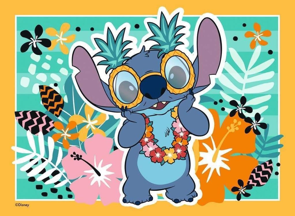 Weitere Ansicht: Kinderpuzzle 4x35 Teile - Speedy Puzzle Disney Stitch