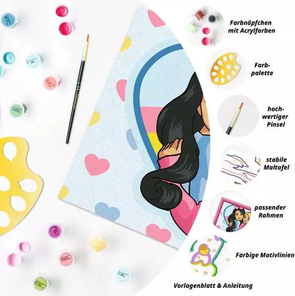 Weitere Ansicht: CreArt, Malen nach Zahlen Kinder Barbie-Duo