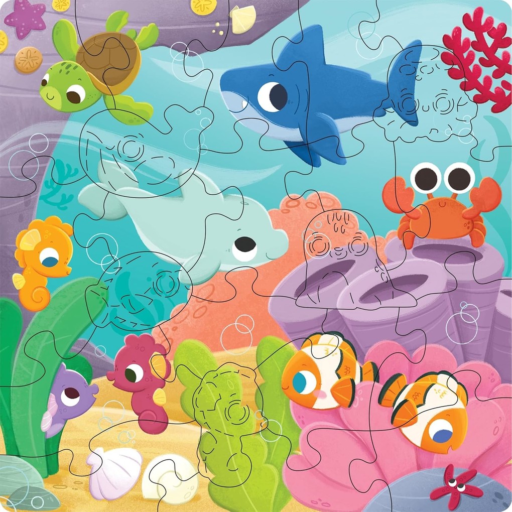 Weitere Ansicht: Kinderpuzzle 22 Teile - Farbenspiel der Meere