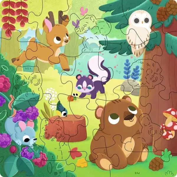 Weitere Ansicht: Kinderpuzzle 22 Teile - Fröhliche Waldfreunde