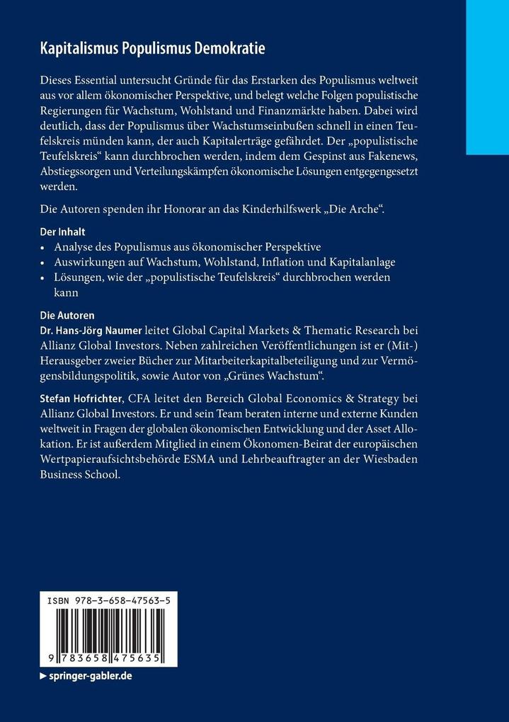 Weitere Ansicht: Kapitalismus Populismus Demokratie | Hans-Jörg Naumer, Stefan Hofrichter