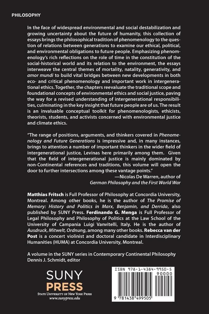 Weitere Ansicht: Phenomenology and Future Generations