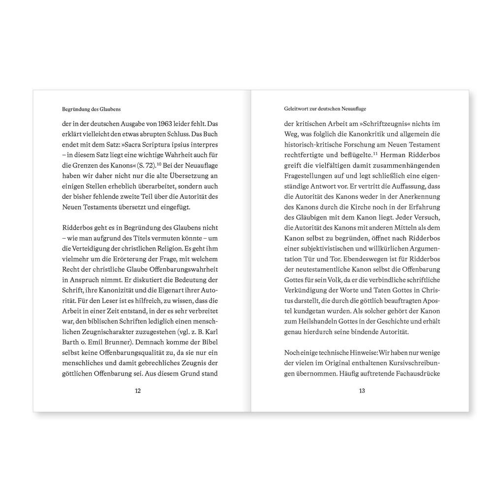 Weitere Ansicht: Begründung des Glaubens | Herman Ridderbos