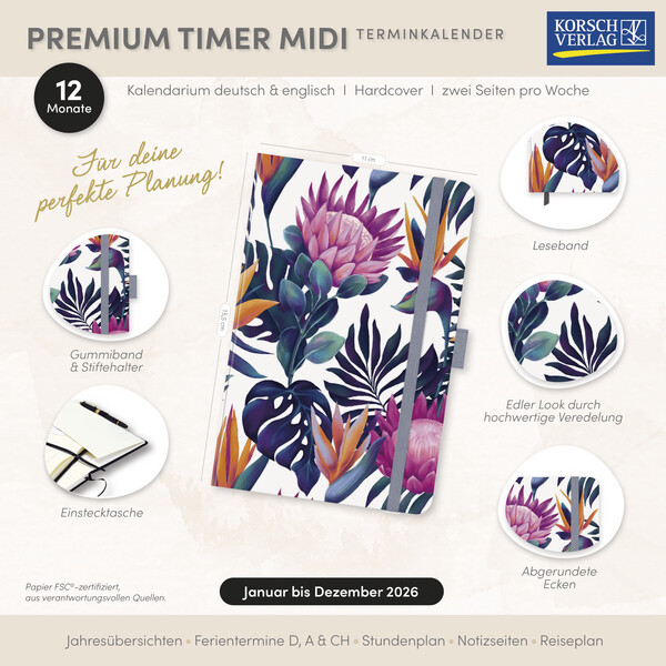 Weitere Ansicht: Premium Timer Midi "Exotica" 2026