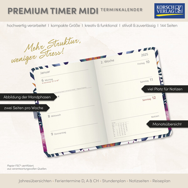 Weitere Ansicht: Premium Timer Midi "Exotica" 2026