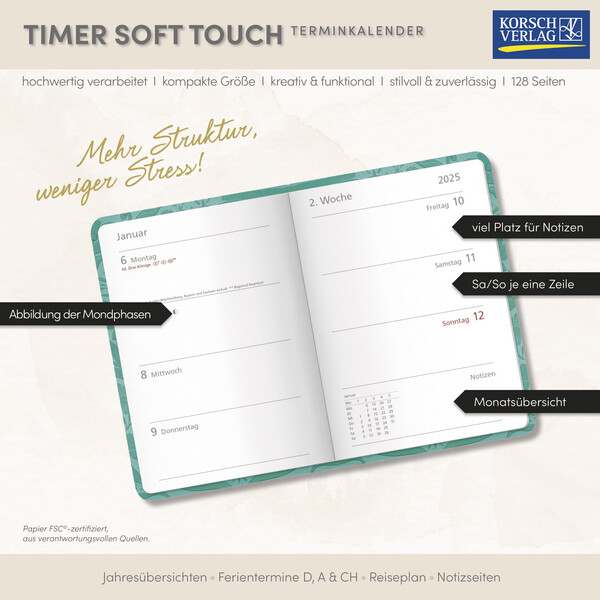 Weitere Ansicht: Timer Soft Touch türkis 2026