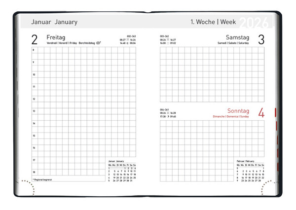 Weitere Ansicht: Handwerker-Kalender PVC schwarz 2026