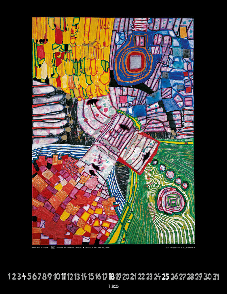 Weitere Ansicht: Hundertwasser Art Calendar 2026 | Glarus/CH Namida AG