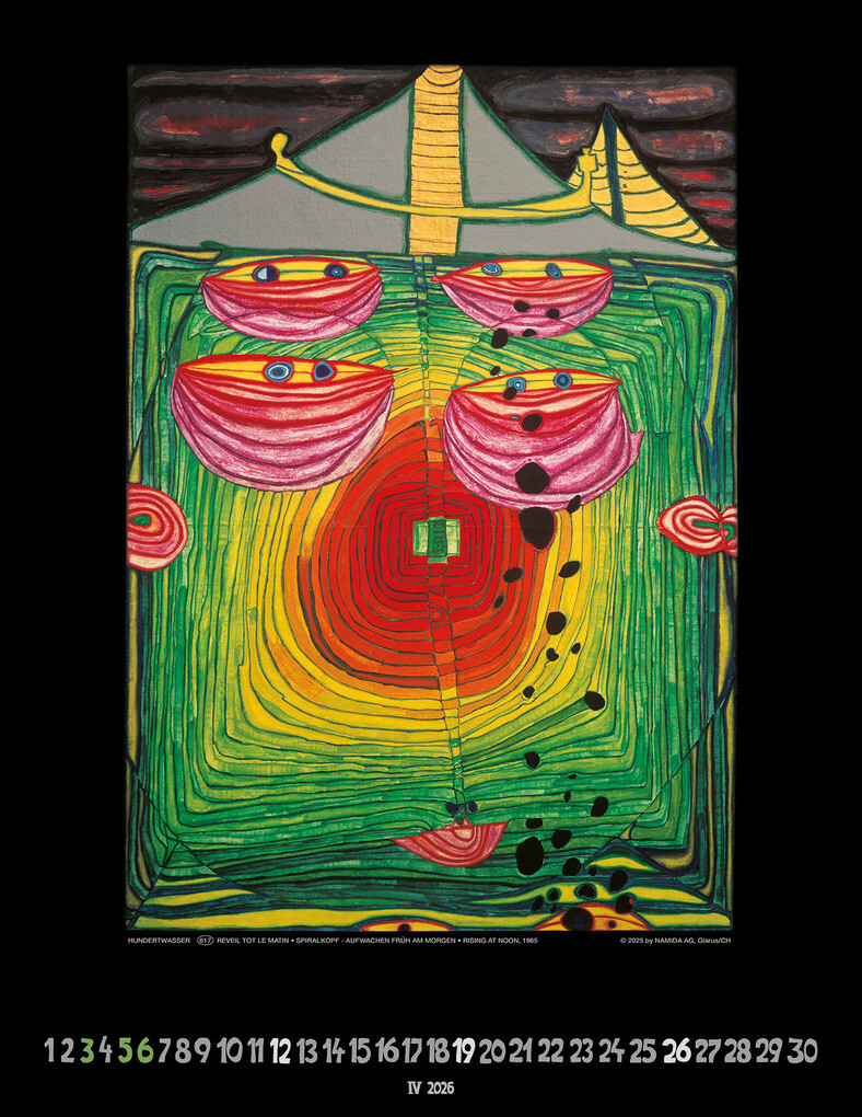 Weitere Ansicht: Hundertwasser Art Calendar 2026 | Glarus/CH Namida AG