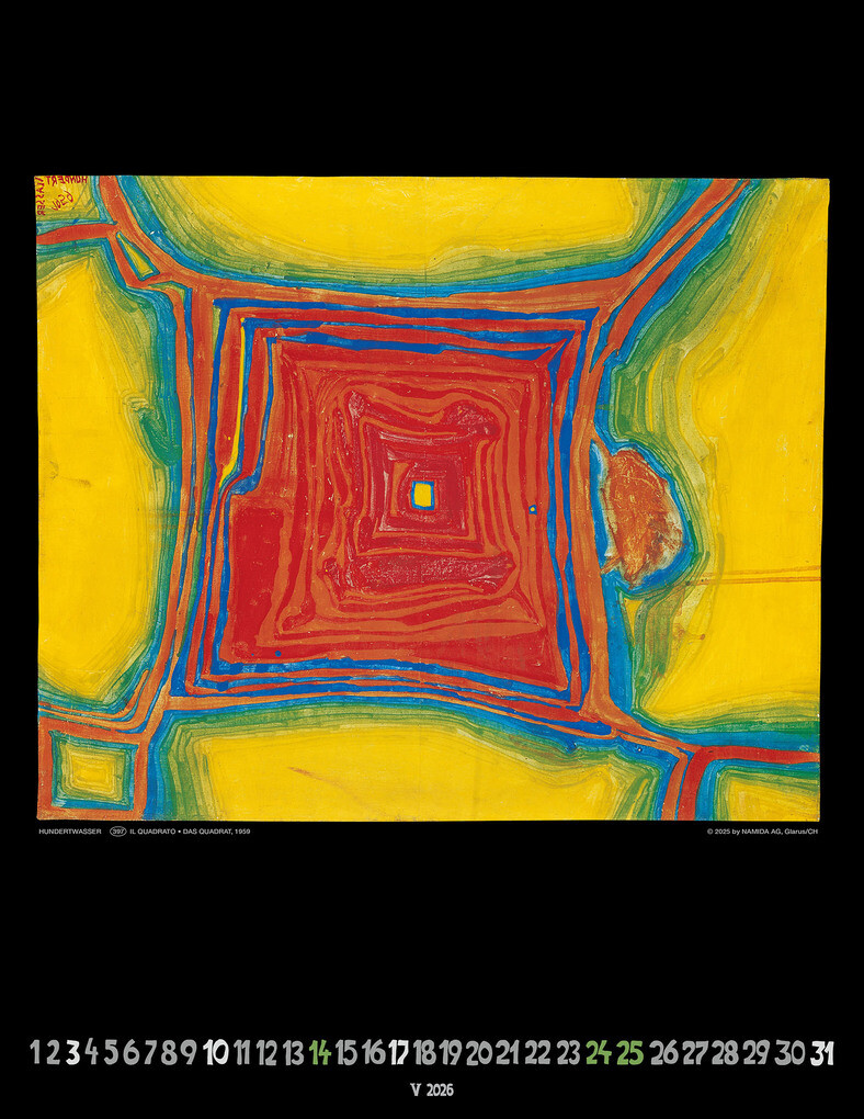 Weitere Ansicht: Hundertwasser Art Calendar 2026 | Glarus/CH Namida AG