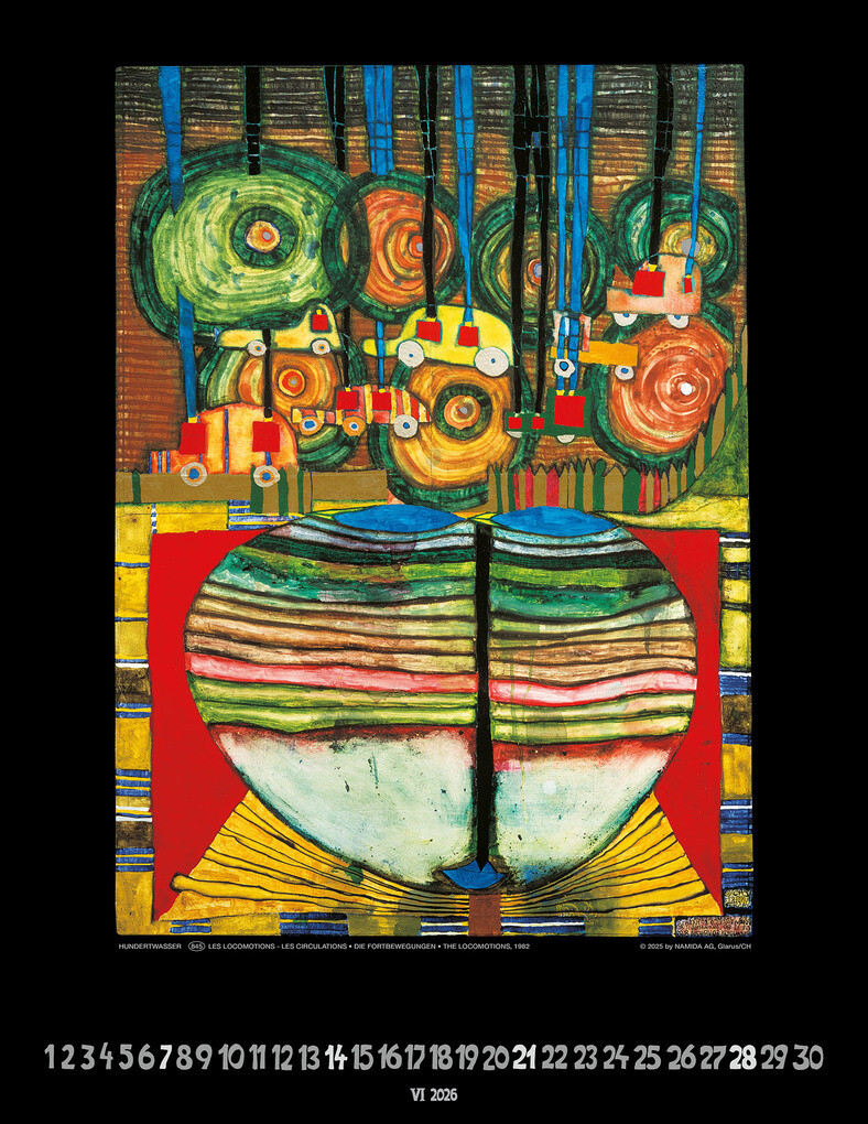 Weitere Ansicht: Hundertwasser Art Calendar 2026 | Glarus/CH Namida AG