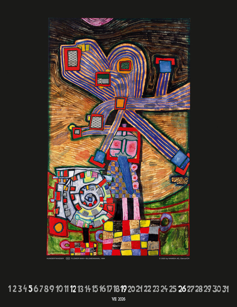 Weitere Ansicht: Hundertwasser Art Calendar 2026 | Glarus/CH Namida AG
