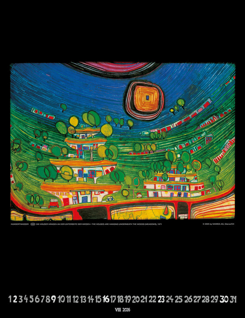 Weitere Ansicht: Hundertwasser Art Calendar 2026 | Glarus/CH Namida AG