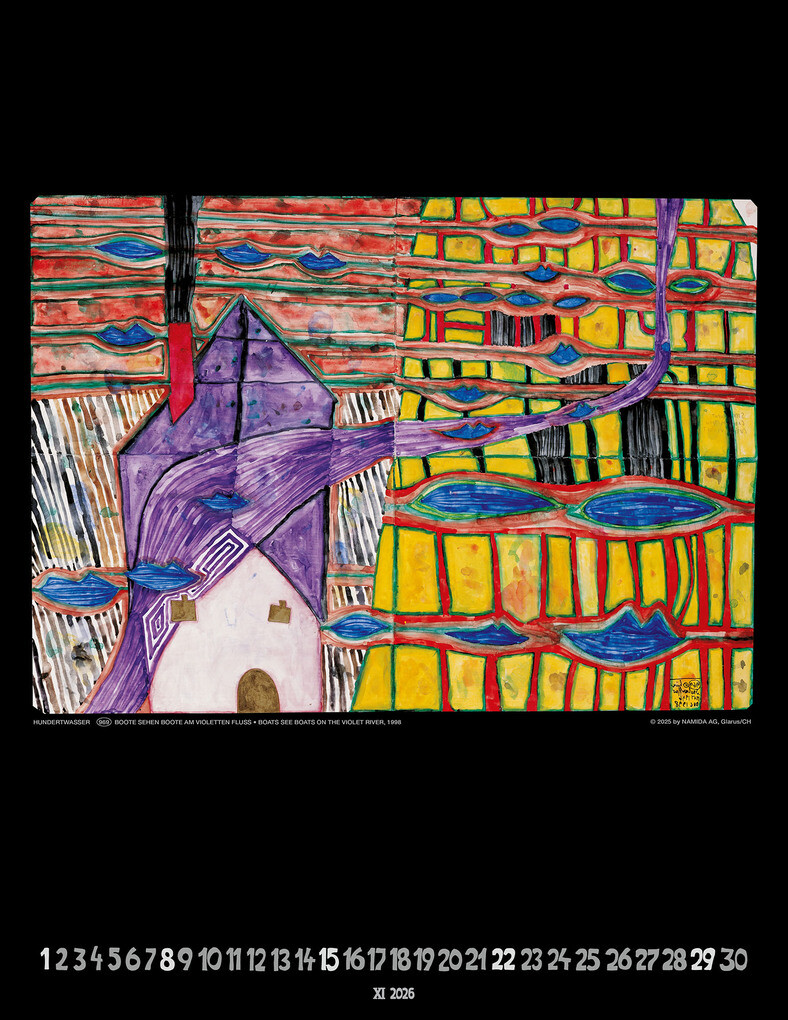 Weitere Ansicht: Hundertwasser Art Calendar 2026 | Glarus/CH Namida AG