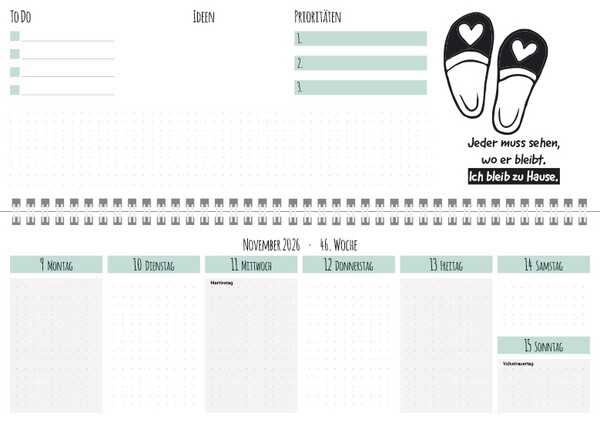 Weitere Ansicht: Tischquerkalender Visual Words 2026