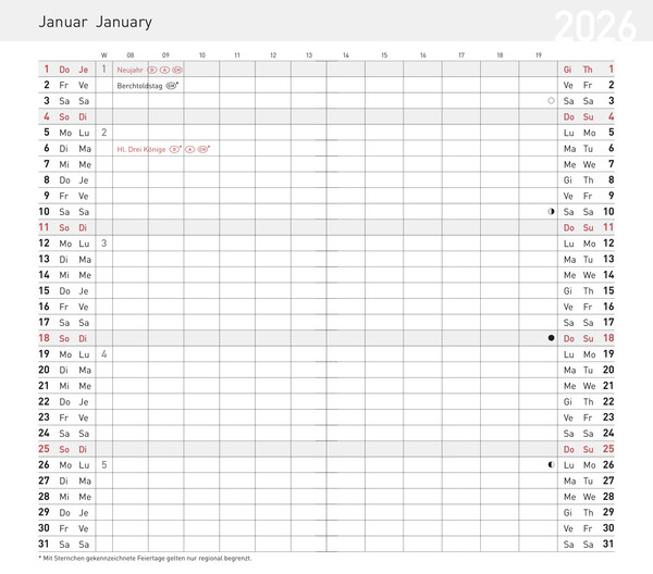 Weitere Ansicht: Taschenkalender Pluto geheftet PVC burgund 2026