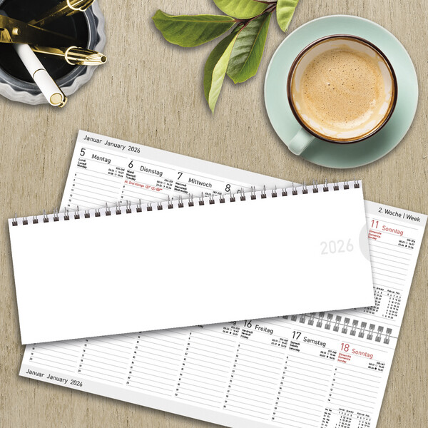 Weitere Ansicht: Tischkalender quer Classic Colourlux 2026 weiß