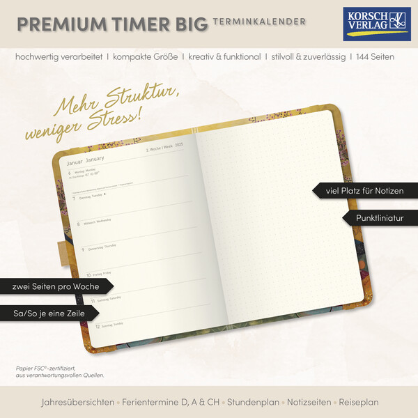 Weitere Ansicht: Premium Timer Big "Kirschblüte" 2026