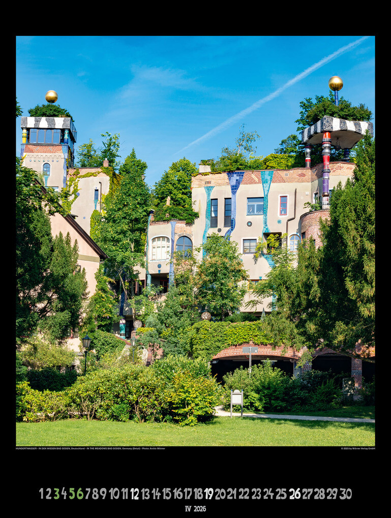 Weitere Ansicht: Großer Hundertwasser Architektur Kalender 2026 | Glarus/CH Namida AG