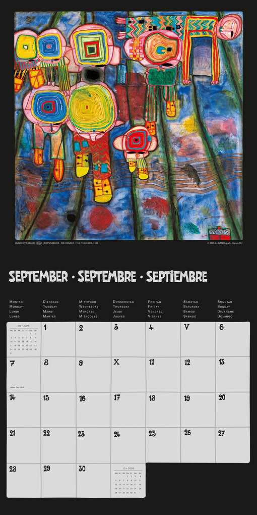 Weitere Ansicht: Hundertwasser Broschürenkalender Art 2026 | Glarus/CH Namida AG