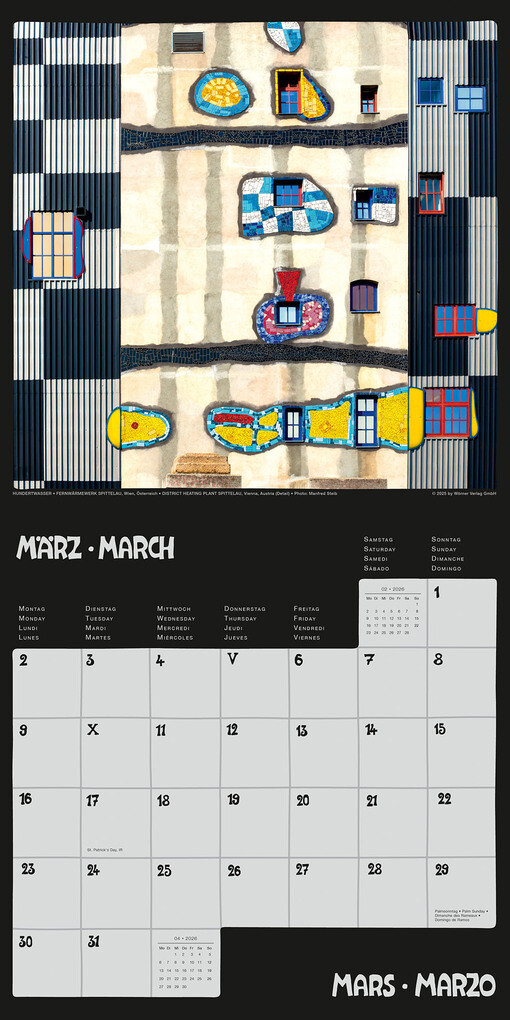 Weitere Ansicht: Hundertwasser Broschürenkalender Architektur 2026 | Glarus/CH Namida AG