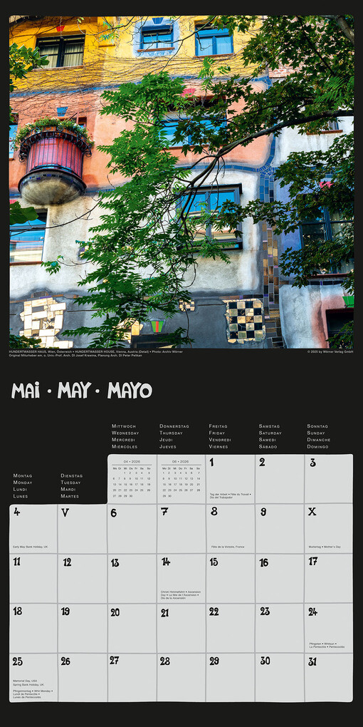 Weitere Ansicht: Hundertwasser Broschürenkalender Architektur 2026 | Glarus/CH Namida AG