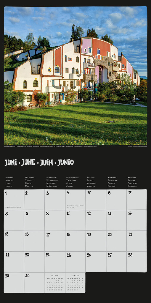 Weitere Ansicht: Hundertwasser Broschürenkalender Architektur 2026 | Glarus/CH Namida AG