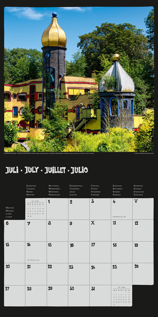 Weitere Ansicht: Hundertwasser Broschürenkalender Architektur 2026 | Glarus/CH Namida AG